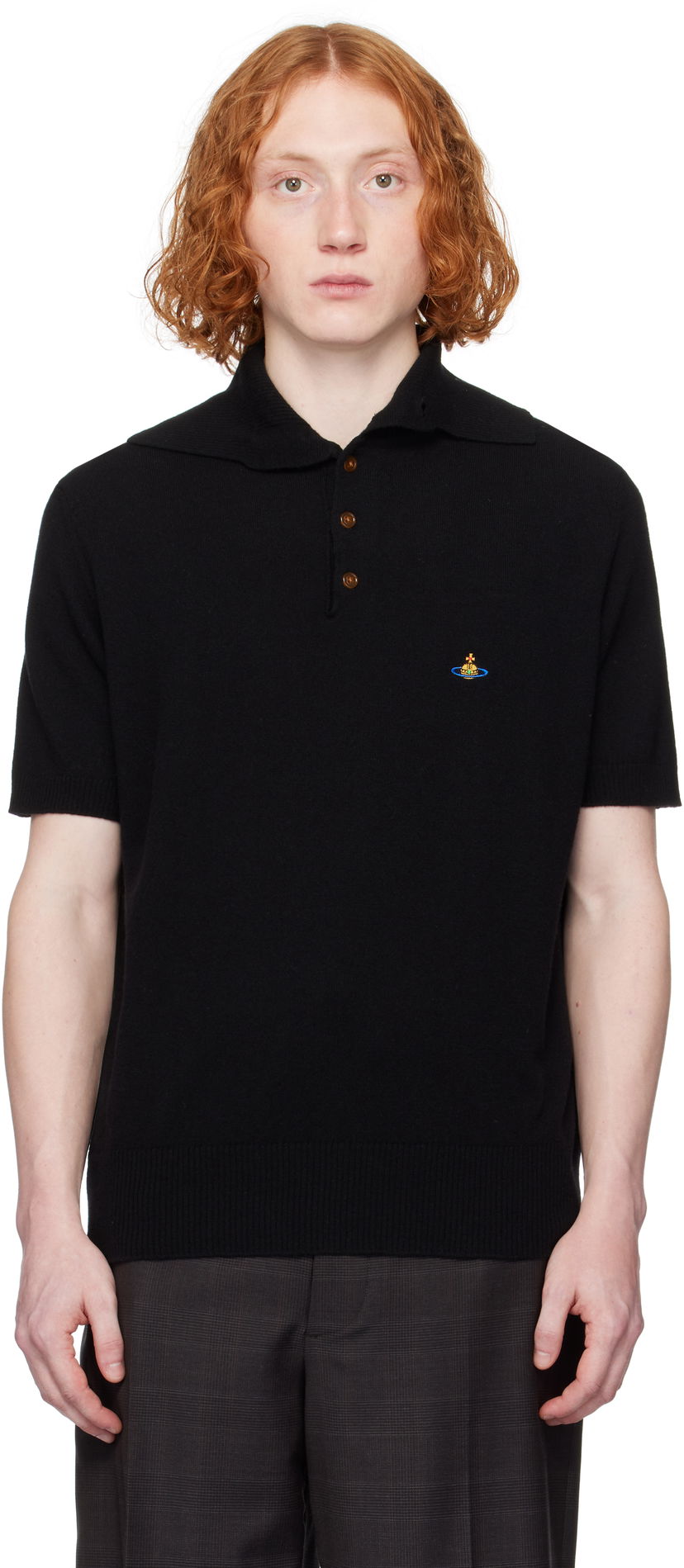 Сорочка поло Vivienne Westwood Vivienne Westwood Alex Polo чорний | 2701001P-Y0037-