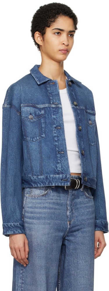 Куртка rag & bone Rag & Bone Miramar Fleece Trucker Jacket Синій | WCW24H40038203, 1
