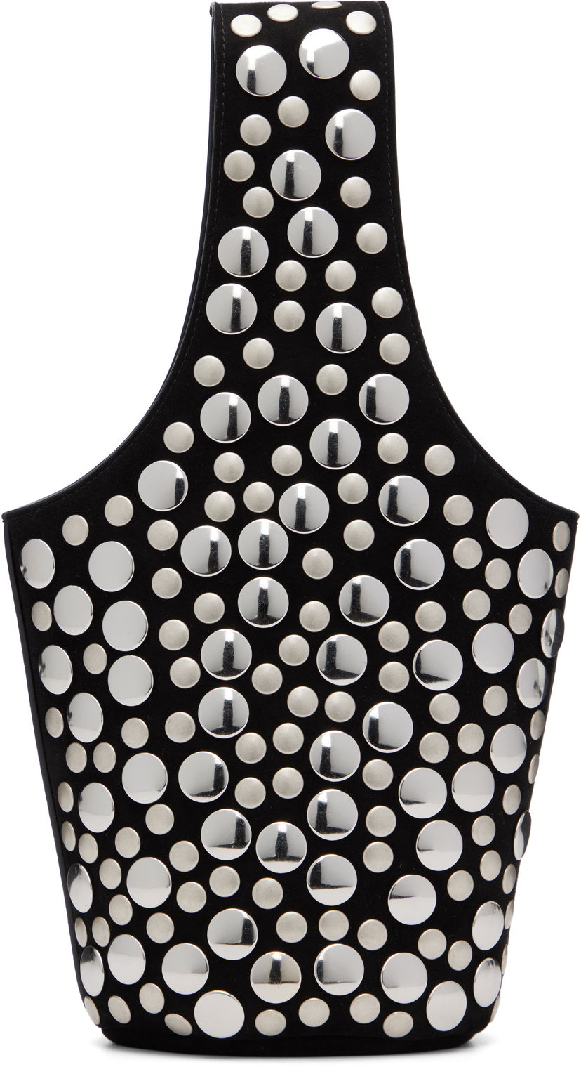 сумка-тоут Khaite KHAITE Livia Studded Suede Tote чорний | H2031-849