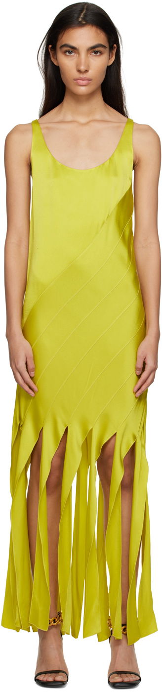 плаття Stella McCartney Stella McCartney Women's Fringed Maxi Dress Зелений | 6A01473AU309