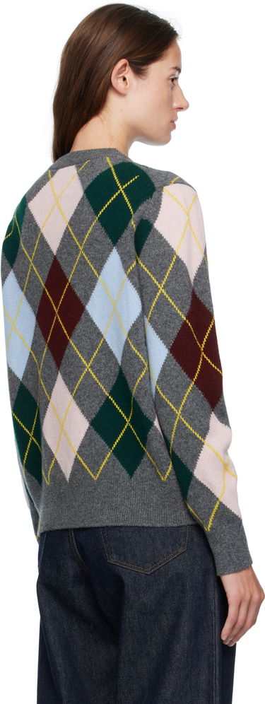 Cветр &Daughter &Daughter Ava Argyle Crewneck Sweater Сірий | WL24205, 2