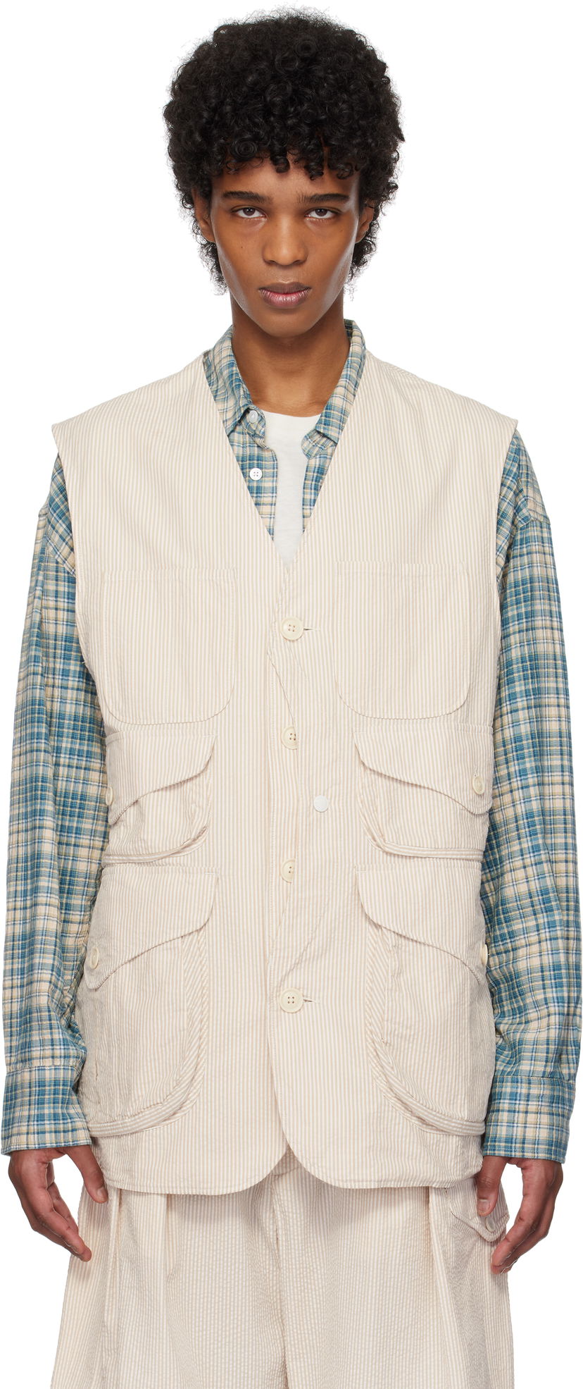 Жилет Engineered Garments Engineered Garments Hunting Vest бежевий | 25S1D079