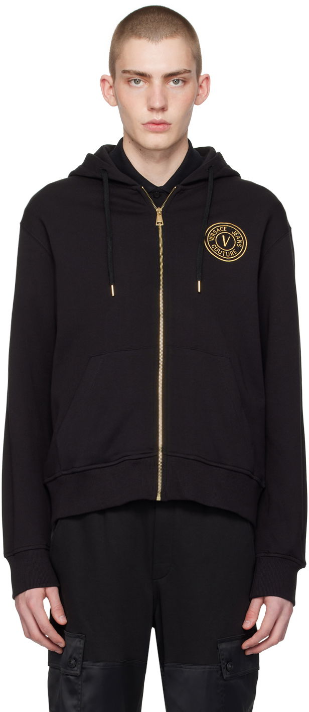 Світшоти Versace Couture Black V-Emblem Hoodie чорний | E76GAIT02_ECF01T