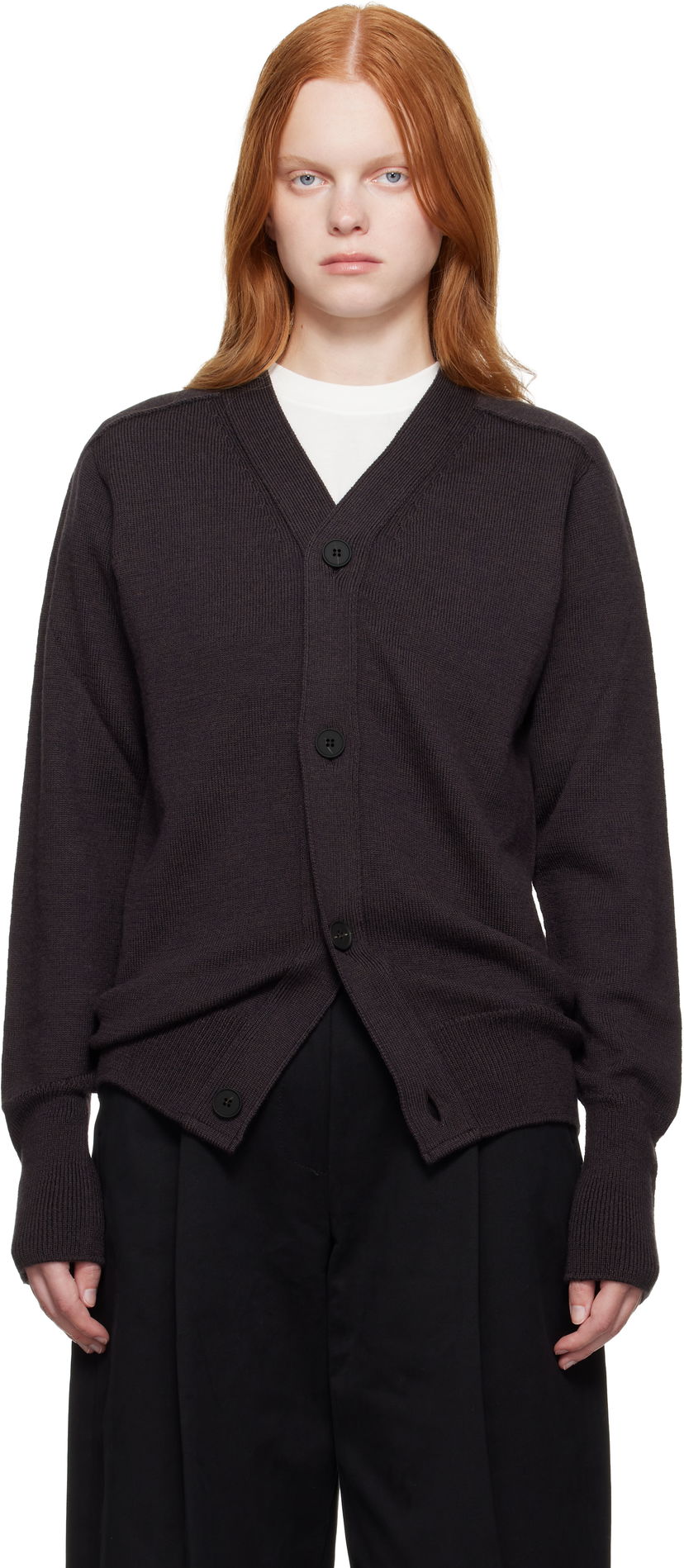 Cветр Studio Nicholson Studio Nicholson Conan Knit Cardigan Коричневий | CONAN SN - 1500