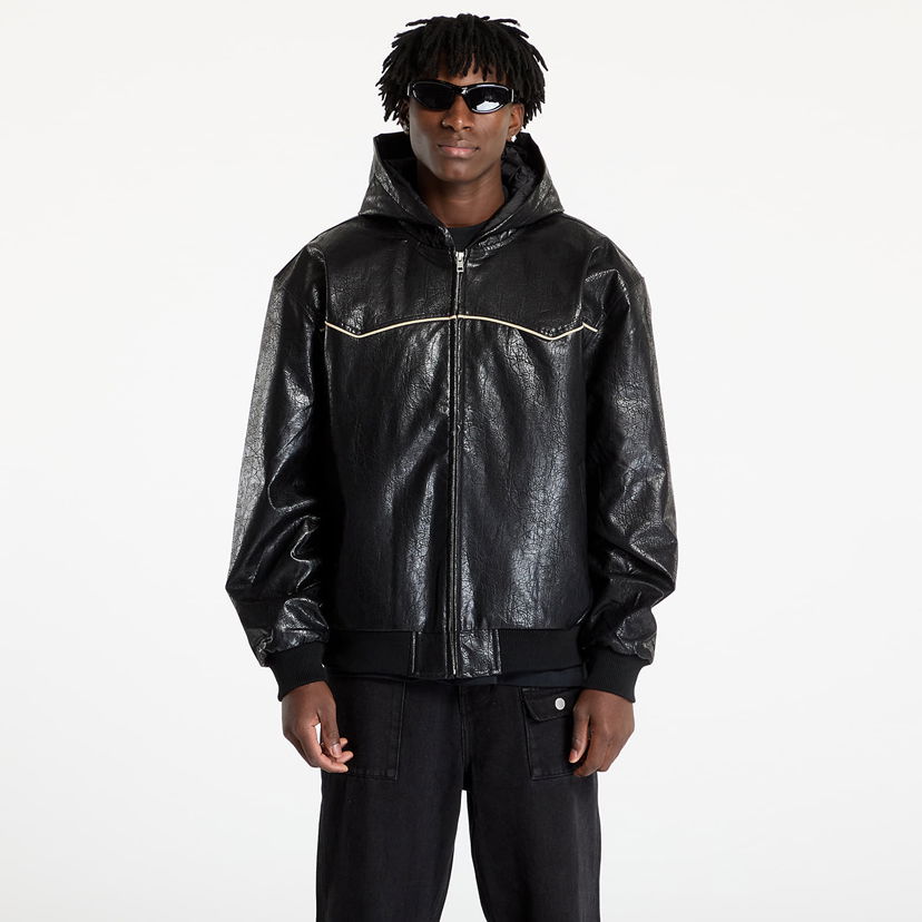 Куртка бомбер Pleasures PLEASURES Revenge Hooded Work Jacket чорний | P24W003 BLACK