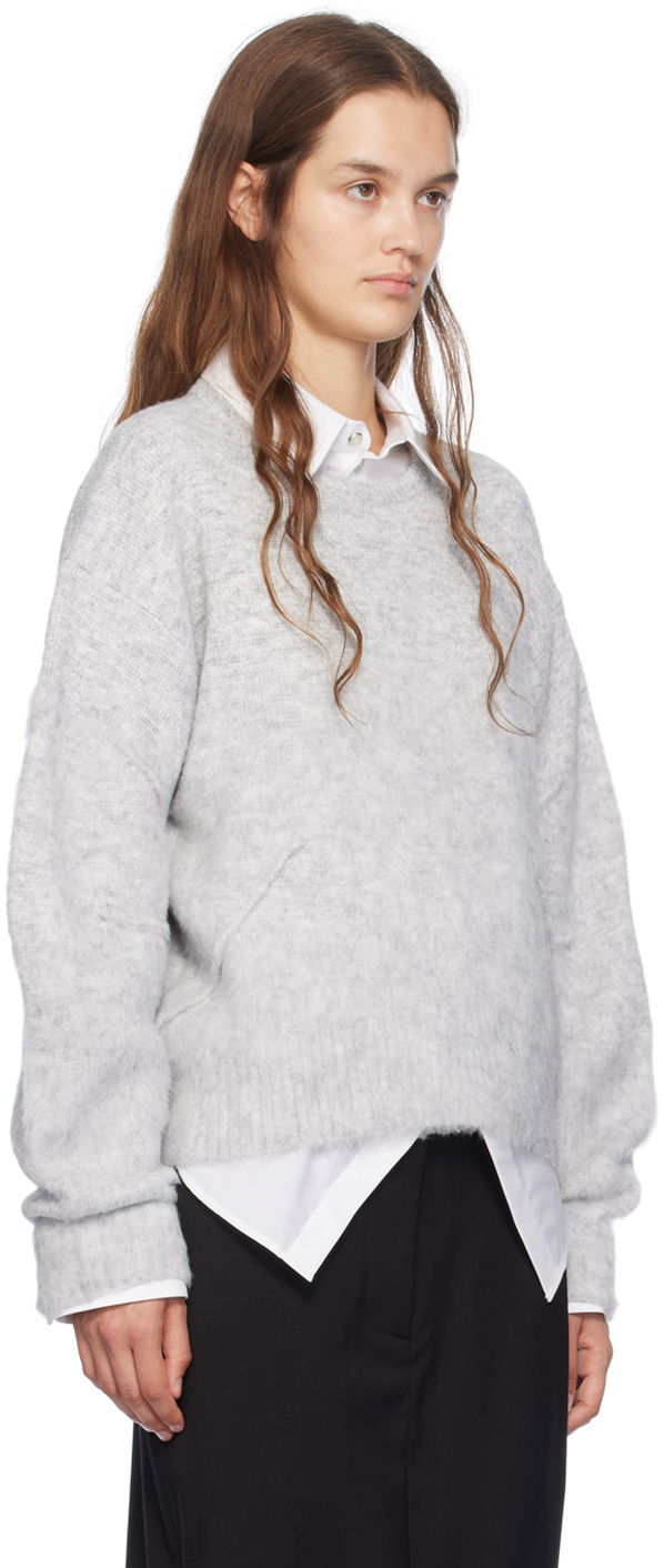 Cветр Helmut Lang Brushed Apex Designer Sweater Сірий | O06HW706, 1