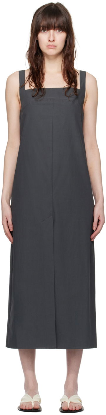 плаття Loulou de Saison Loulou de Saison Makeen Midi Dress Сірий | MAKEEN