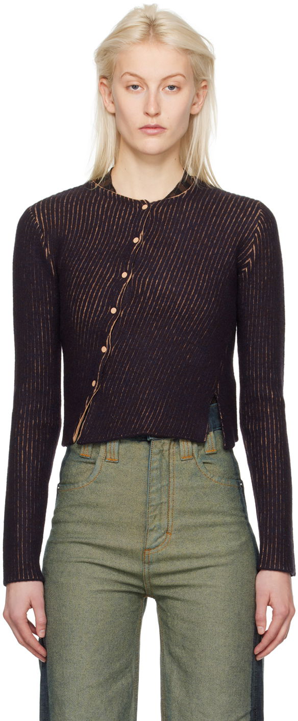 Cветр Eckhaus Latta Starling Cardigan Коричневий | 8050-EL-PS24-A -