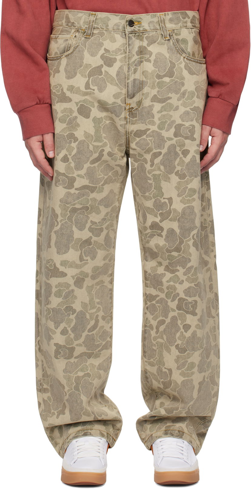Джинси Carhartt WIP Duck Camo Landon Trousers бежевий | I033755