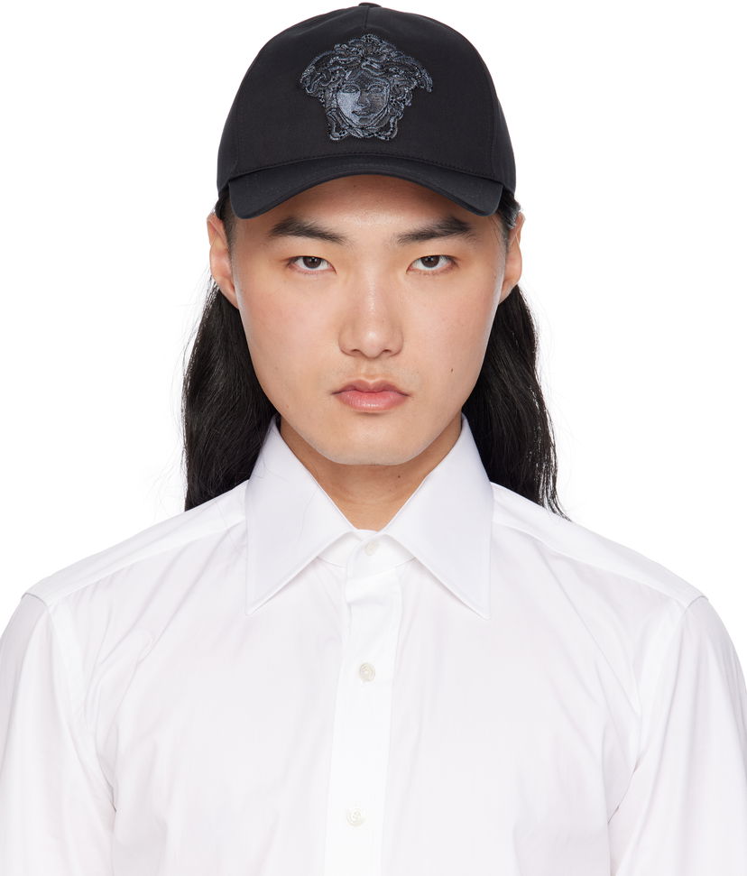 Кепка Versace Versace Embroidered Medusa Baseball Cap чорний | 1010746_1A13751