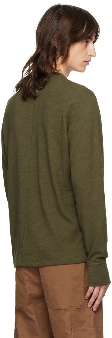 Футболка rag & bone Rag & Bone Classic Flame Henley Зелений | MBC22FT037TL37, 2