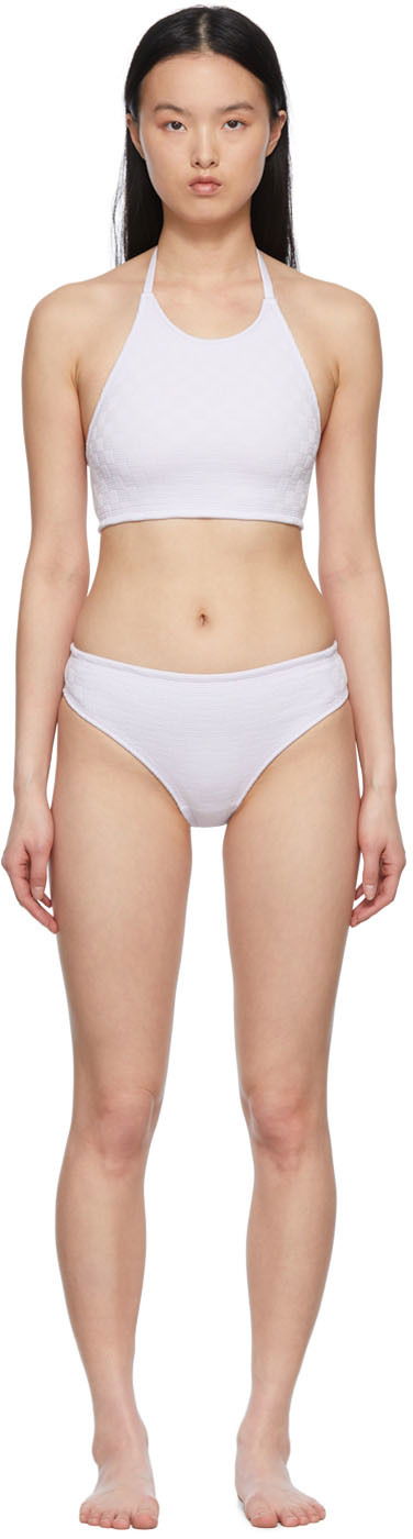 Купальники Bottega Veneta Nylon Halter Bikini білий | 687040 V1LJ0