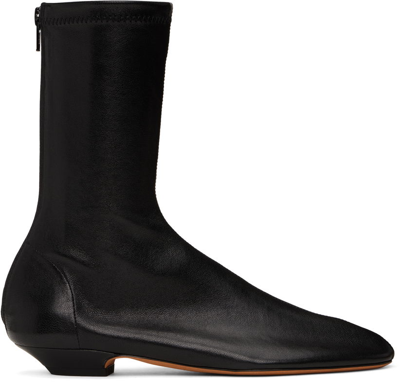 Кросівки та взуття Khaite Khaite Apollo Flat Ankle Boots чорний | F1082-836