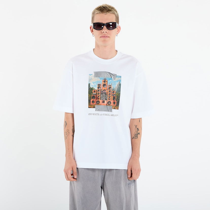 Футболка Off-White Off-White Train Off Skate S/S T-Shirt білий | OMAA120F25JER0040110