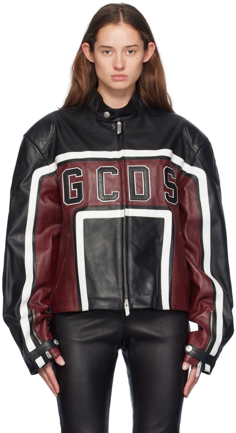 Куртка GCDS Leather Racing Jacket чорний | A2OM0902LA4