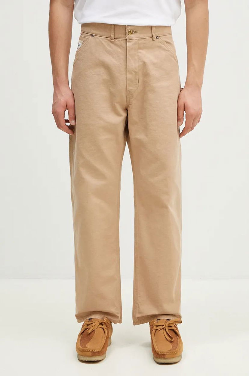 Штани карго Human Made Human Made Washed Duck Work Pants бежевий | HM28PT011