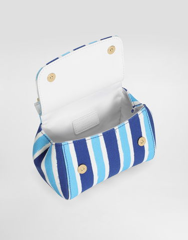 Сумочка Dolce & Gabbana Dolce & Gabbana Sicily Canvas Crossbody Bag With Striped Print Синій | EB0003AD591HC5KW, 3