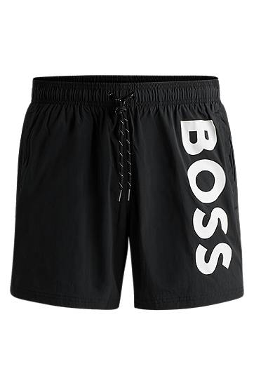 Купальники BOSS BOSS Quick-Drying Swim Shorts with Contrast Logo чорний | 50514502