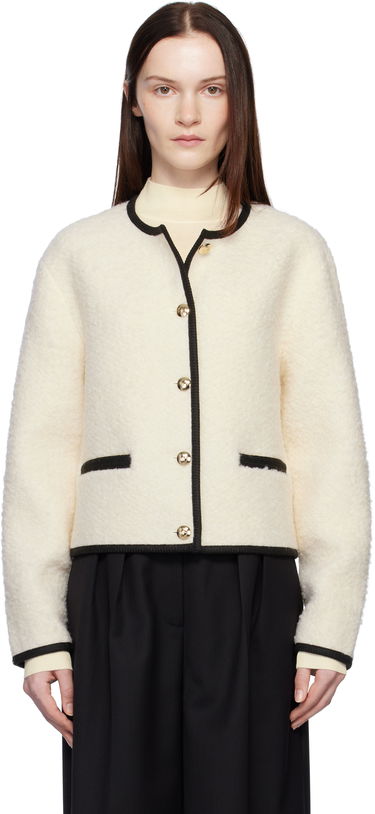 Куртка Anine Bing Boucle Buttoned Jacket білий | A-01-10223-IVY26, 0