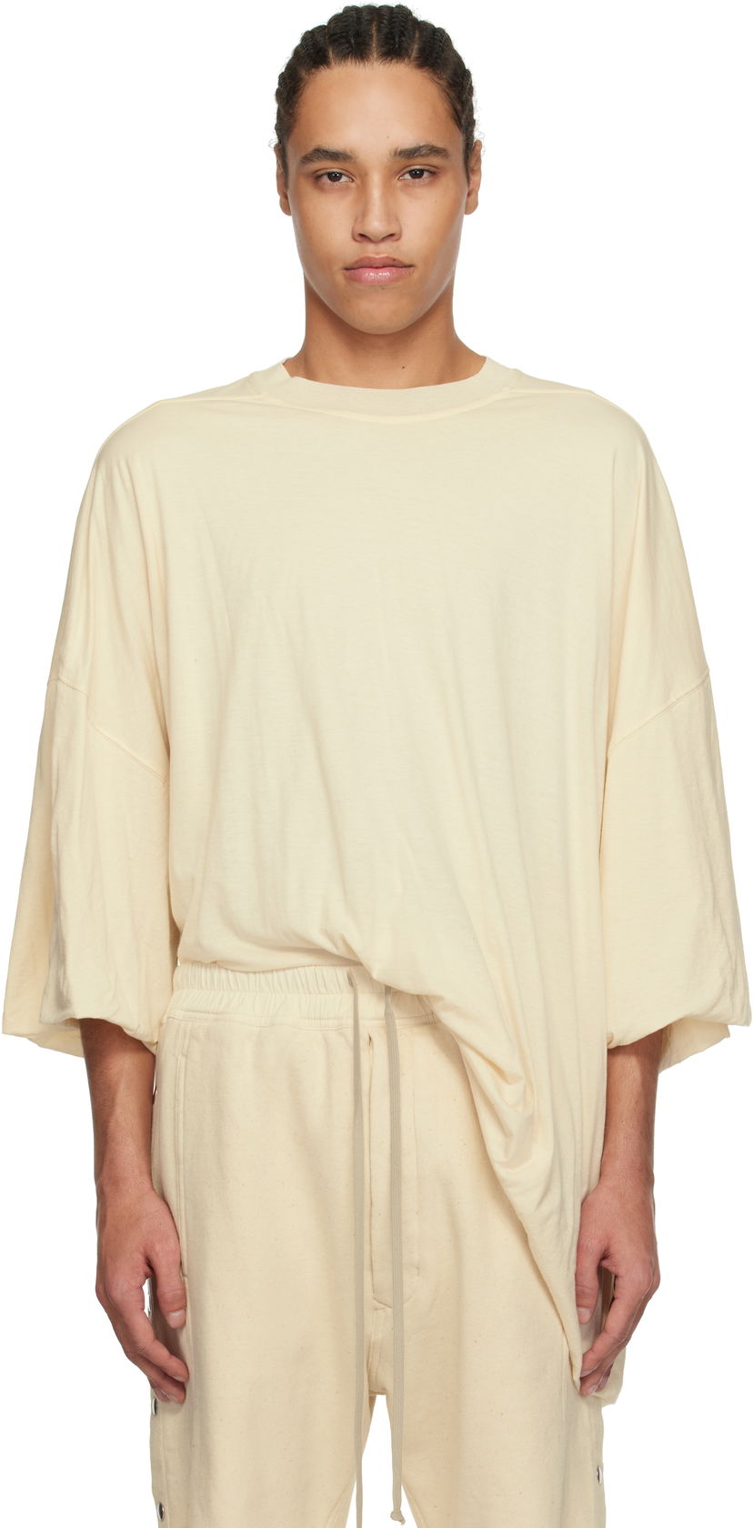 Футболка Rick Owens Rick Owens DRKSHDW Hollywood Tommy T-Shirt бежевий | DU01E3259 BHNDB