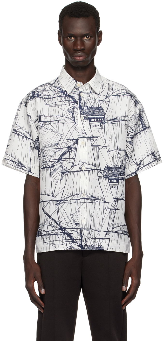 Сорочка FERRAGAMO Short Sleeved Shirt білий | 776026