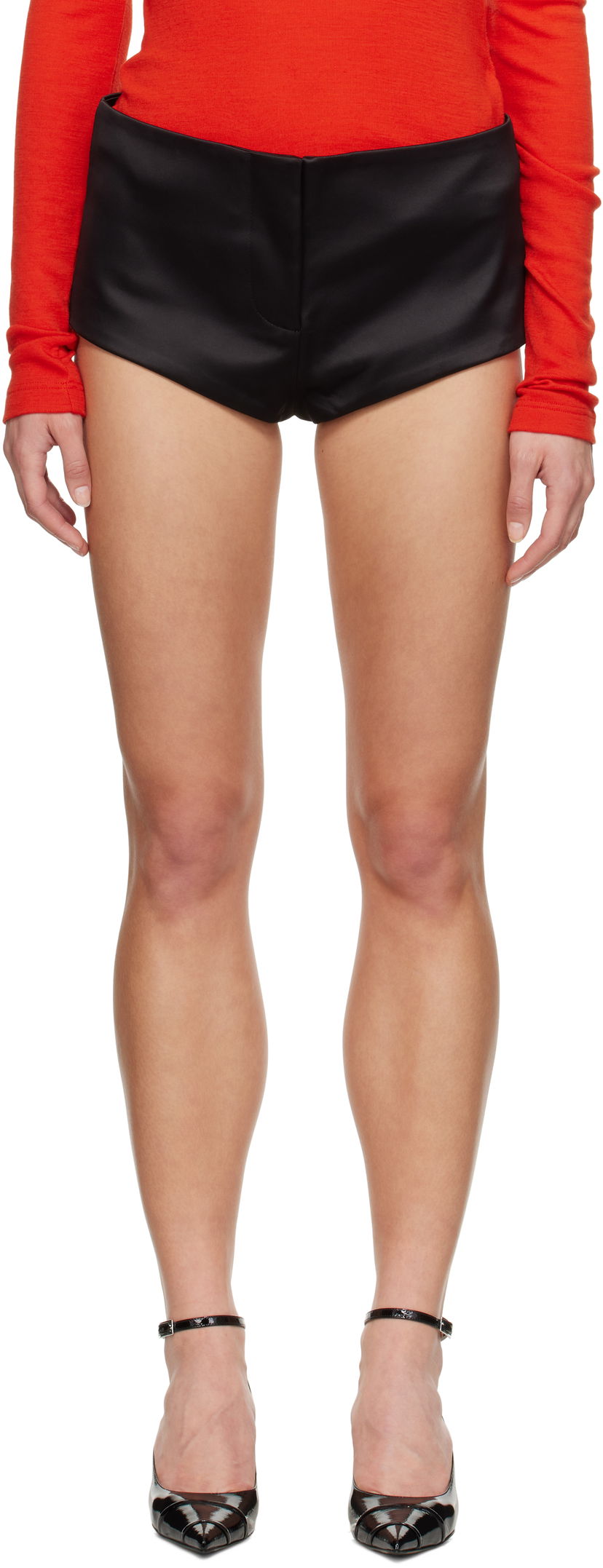 Шорти Entire Studios Entire Studios Puppy Satin Shorts чорний | ESW-S25-5003-BS