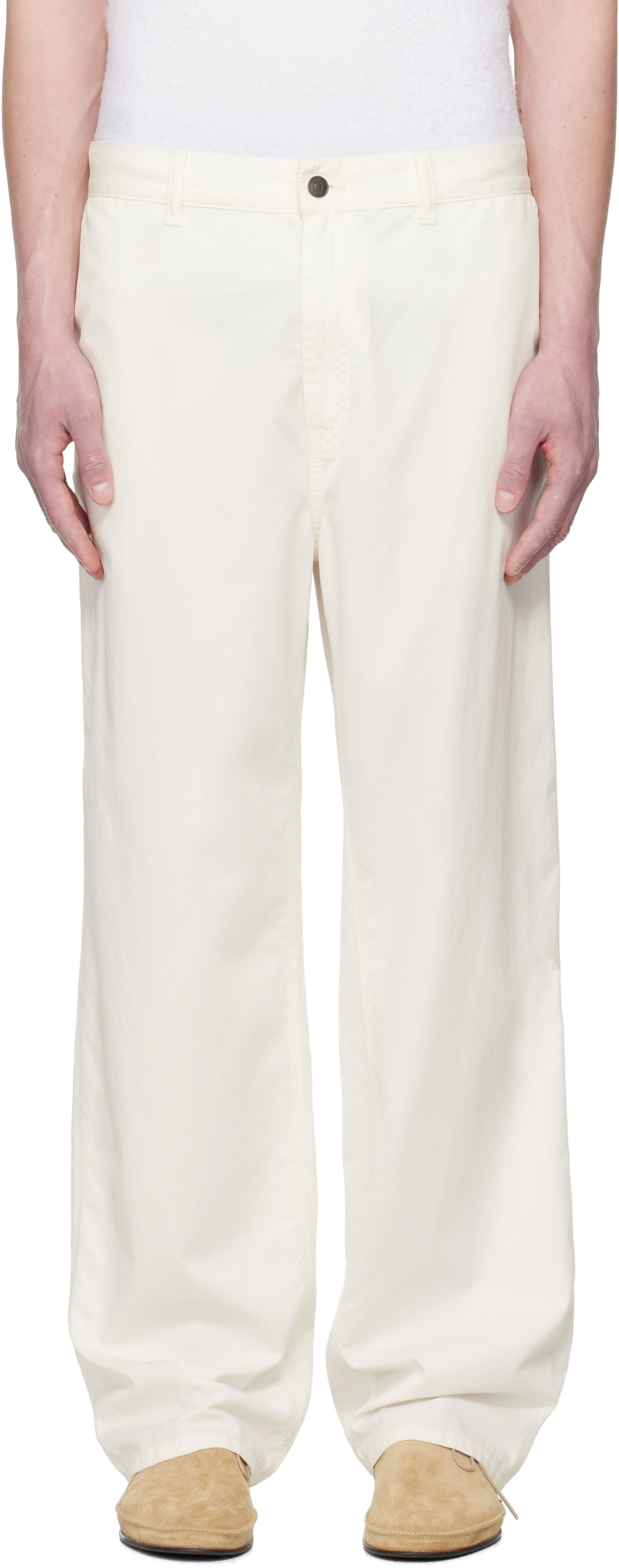 Штани The Row The Row Sankuro Trousers білий | 981-W3670, 0