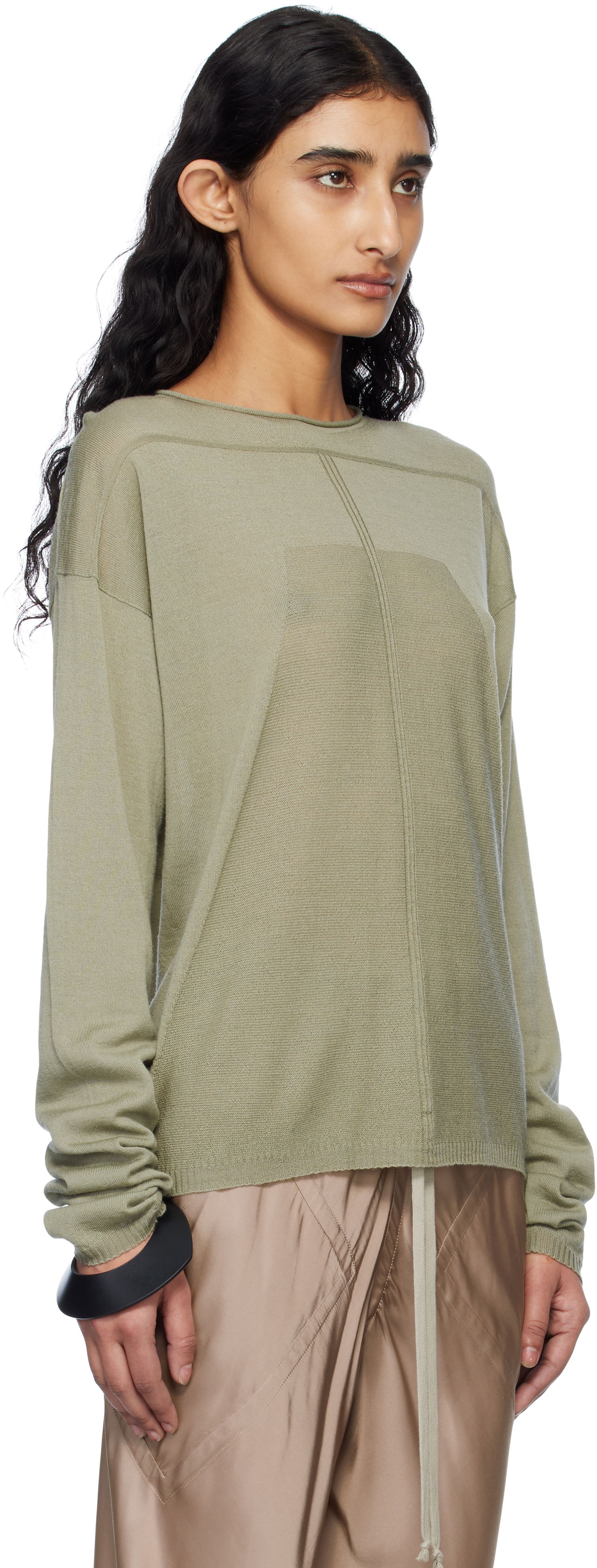 Cветр Rick Owens Rick Owens Hollywood Pull Sweater Зелений | RP01E7612 ML, 1