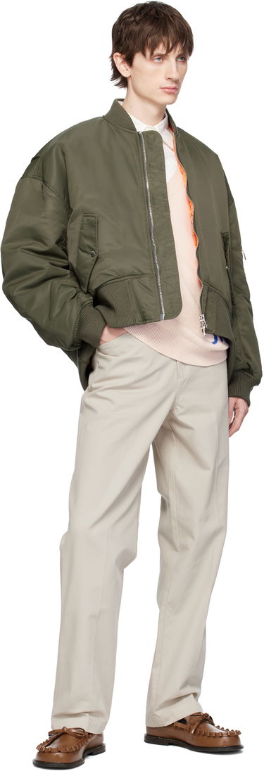 Куртка бомбер JW Anderson JW Anderson Oversized Bomber Jacket with Curved Hem Зелений | JK0357-PG1696, 3
