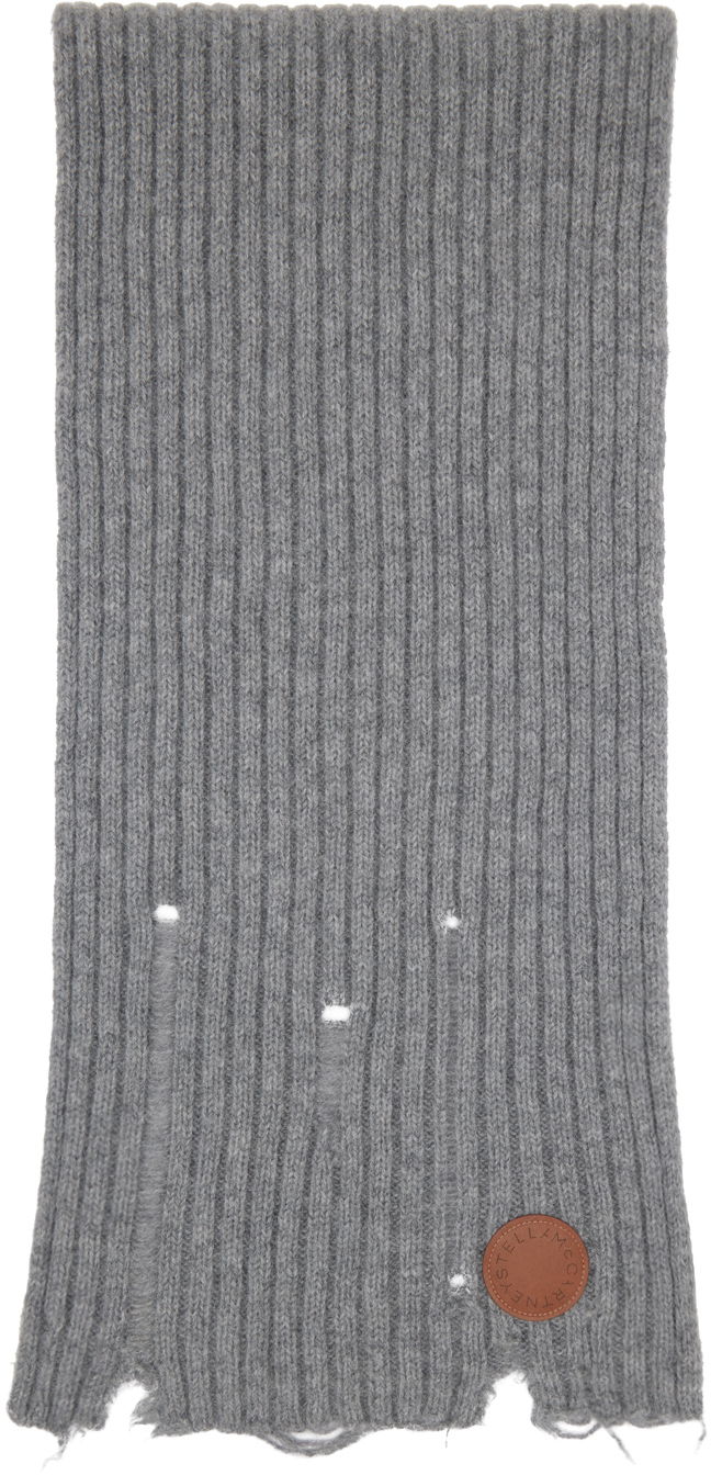 Cветр Stella McCartney Stella McCartney Distressed Knit Scarf Сірий | 6K08933S2536