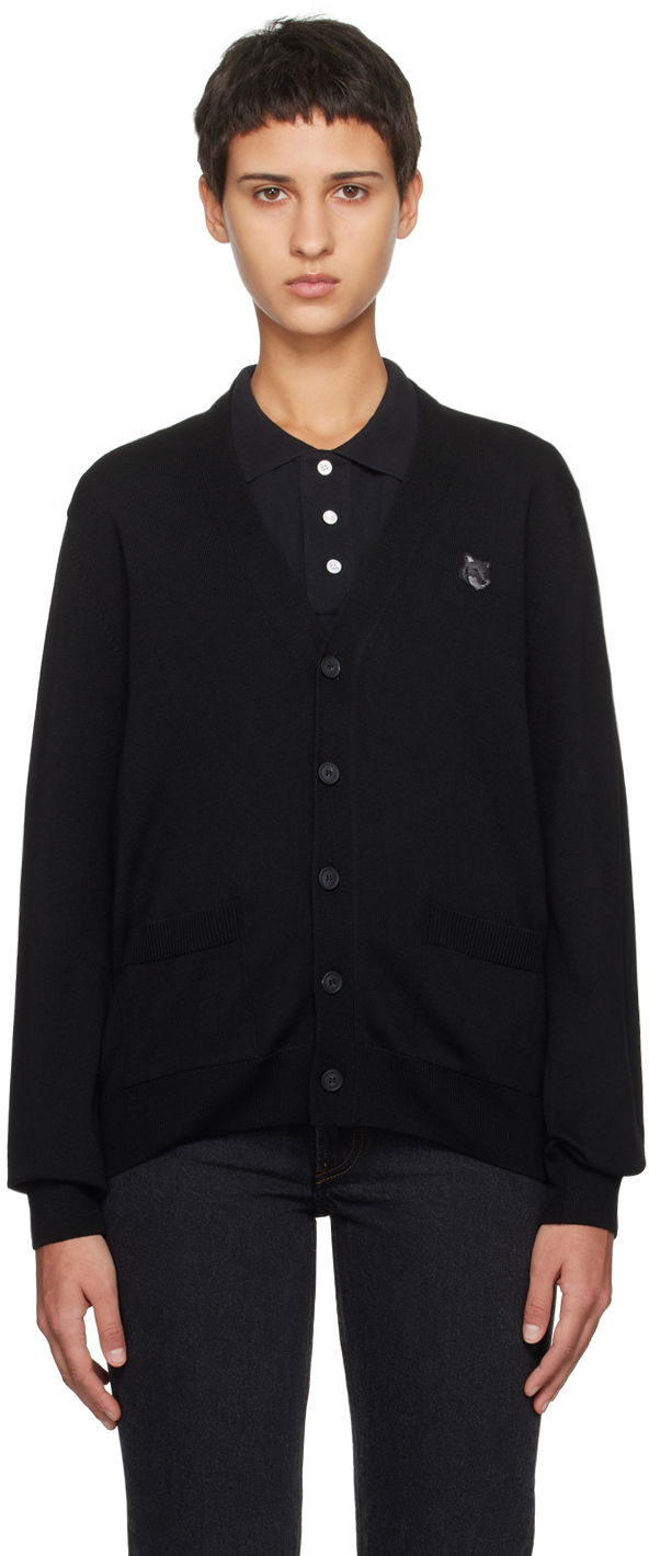 Cветр MAISON KITSUNÉ Bold Fox Head Cardigan чорний | MM00509KT1036