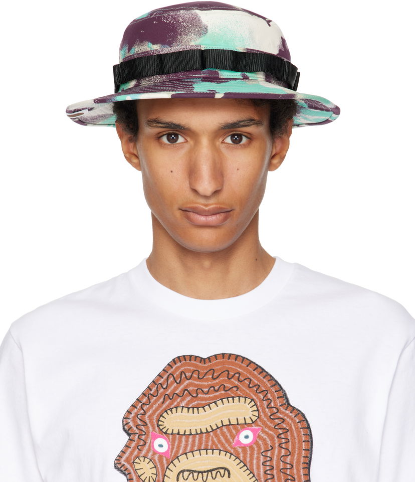 Капелюх BAPE A Bathing Ape Map Camo Military Bucket Hat Різнокольоровий | 001HTL301003M