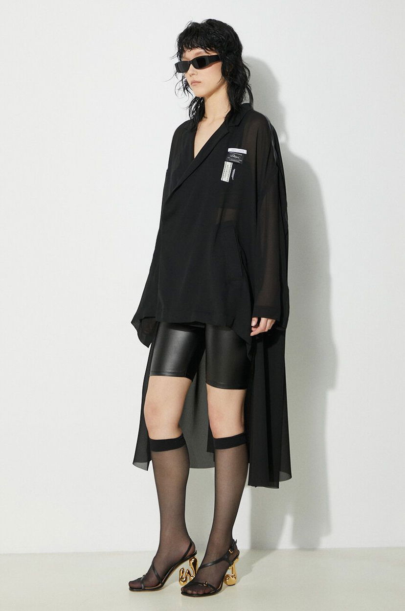 Сорочка UNDERCOVER Undercover Asymmetric Sheer Shirt чорний | UC1D1304.2