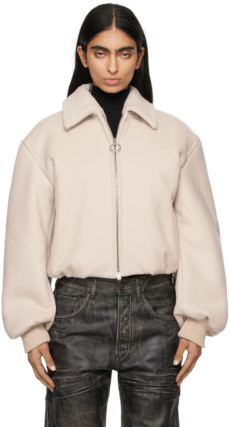 Куртка бомбер Acne Studios Plaque Bomber Jacket бежевий | A90616-