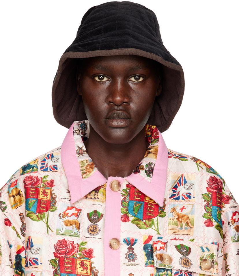 Капелюх Bode Reversible Bucket Hat чорний | MRF22AC017