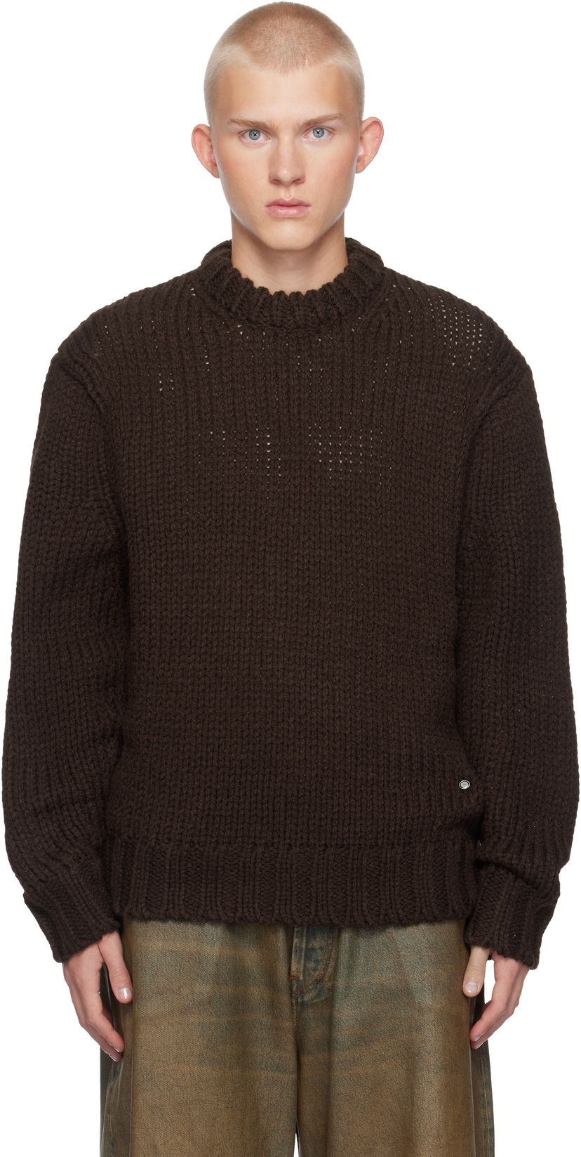 Cветр We11done Chunky Knit Sweater Коричневий | WD-KT3-24-649-U-BR