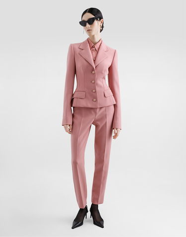 Штани Dolce & Gabbana Dolce & Gabbana Tailored Double Wool Crepe Pants Рожевий | FTAM2TFU2L8F0473, 1