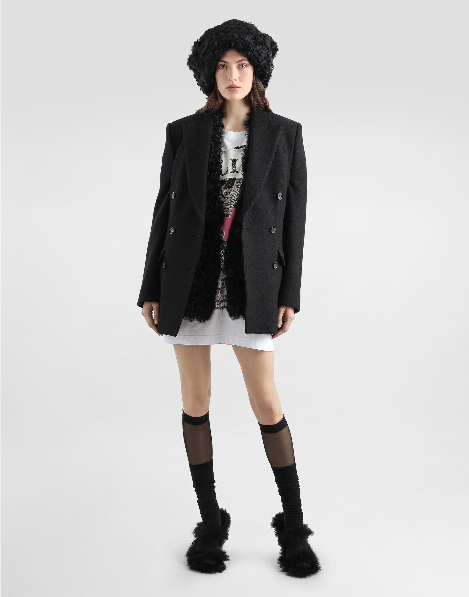Куртка Dolce & Gabbana Dolce & Gabbana Double-Breasted Wool Jacket чорний | F29UBTHU2BBN0000, 1
