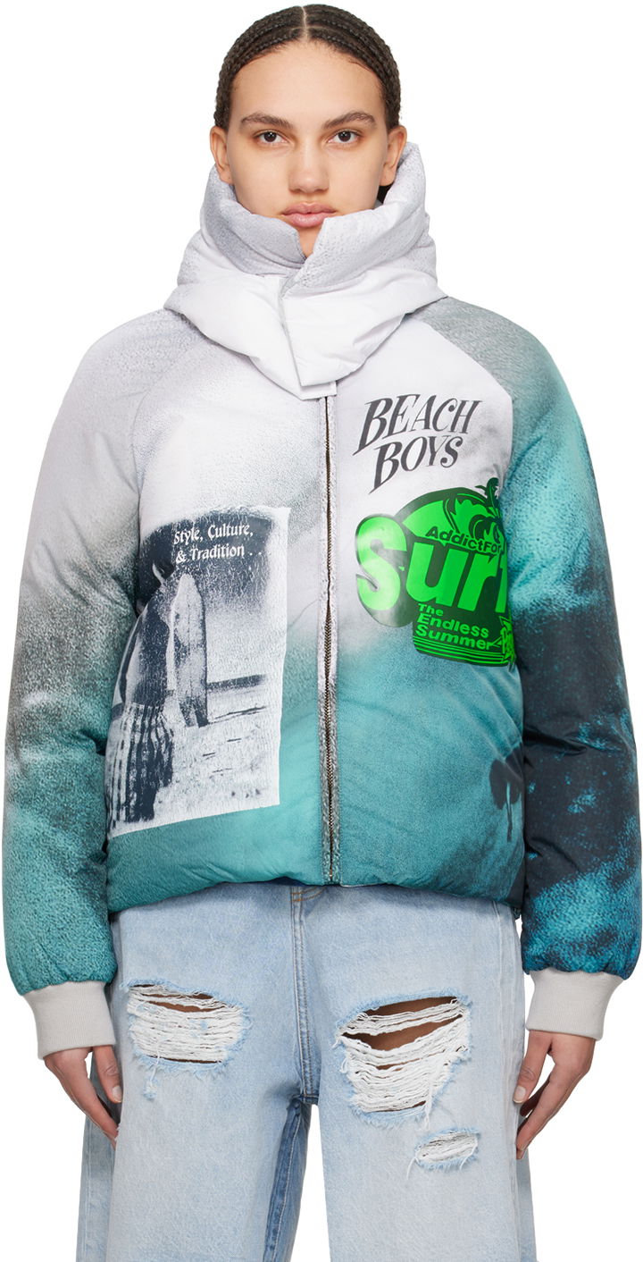 Пуховик ERL Printed Puffer Jacket Різнокольоровий | ERL08C002
