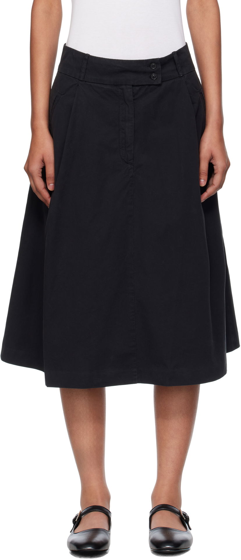 Спідниця A.P.C. A.P.C. Deborah Midi Skirt чорний | COHKU-F06453