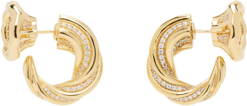 Сережки Bottega Veneta Designer Knot Crystal Earrings Металік | 804644 VBOB6