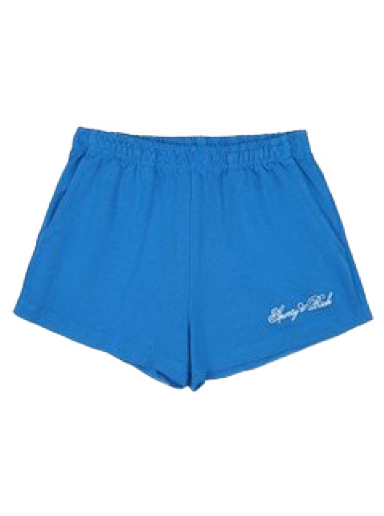 Шорти Sporty & Rich Cursive Logo Embroidered Disco Short Синій | SH853RB