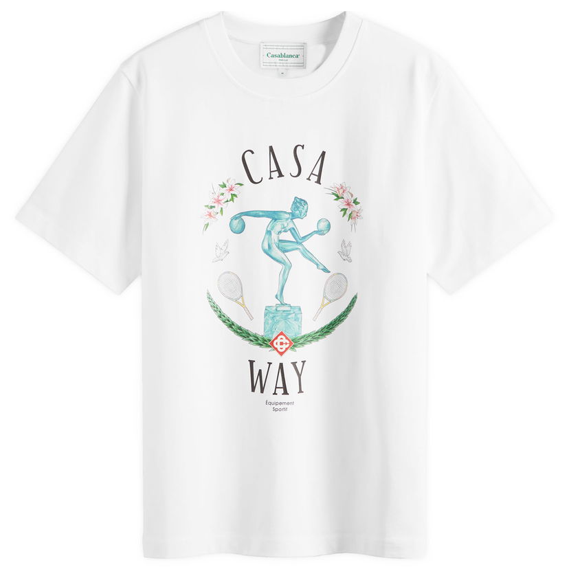 Футболка Casablanca Casa Way Statue білий | U-MPF24-JTS-001