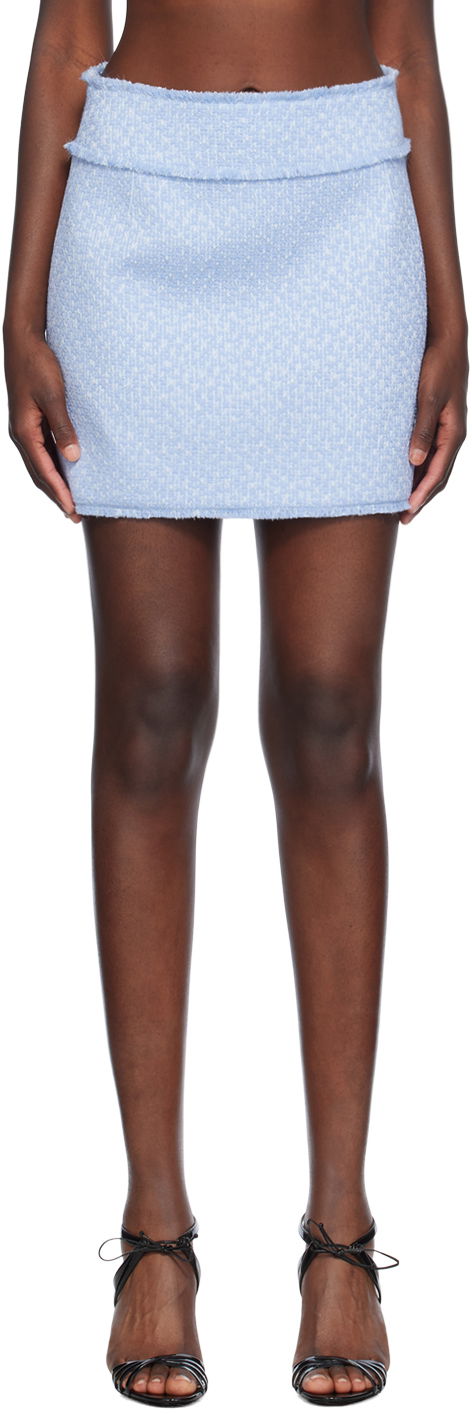 Спідниця Dolce & Gabbana Dolce&Gabbana Raschel Tweed Miniskirt Синій | F4CR5T HUMUA