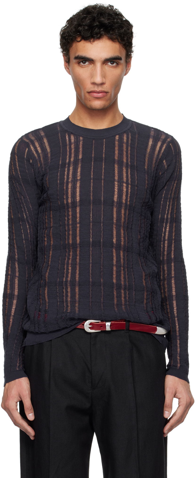 Cветр OUR LEGACY Our Legacy Formal Roundneck Sweater темно-синій | M2253FW