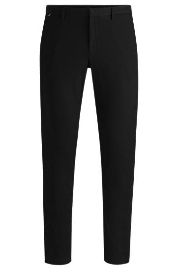 Штани BOSS Slim-Fit Stretch Cotton-Blend Chinos чорний | 50485788