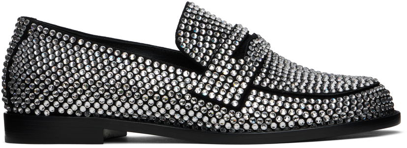 Аксесуари Amina Muaddi Amina Muaddi Tilda Crystal Loafers чорний | TILDA CRYSTAL LOAFER SUEDE
