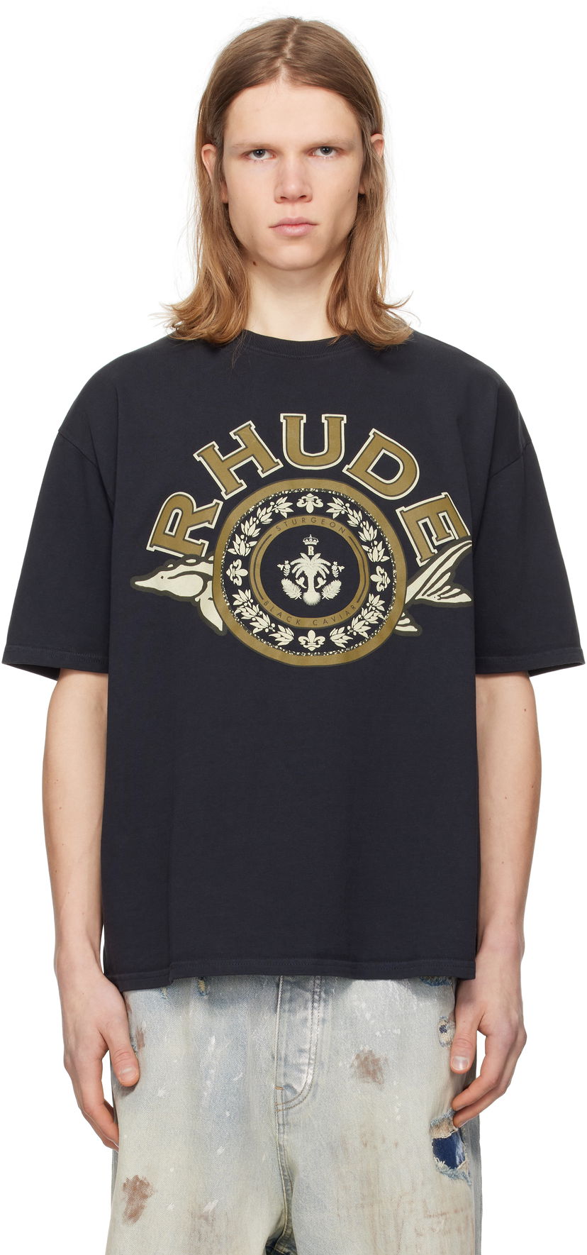 Футболка Rhude Rhude Caviar Graphic T-Shirt чорний | RHPS25TT05012