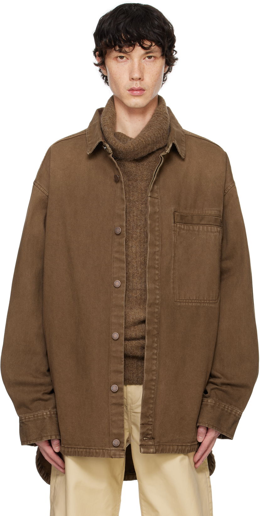 Сорочка Entire Studios Herculean Shirt Коричневий | ES2564MS