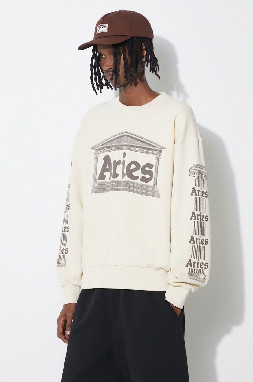 Світшоти Aries Ancient Column Sweatshirt бежевий | SUAR20034